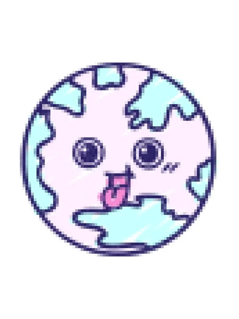 Pixelize effect animation of a Globe Chalk Drawing Stockbeeldmateriaal 324402466