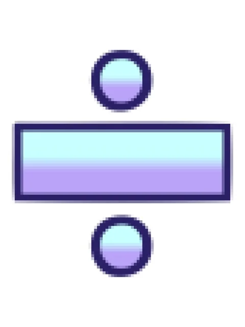 Pixelize effect animation of gradient shaded cartoon of a division symbol 스톡 동영상 324146254