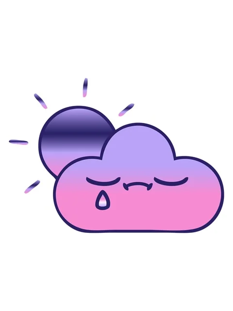 Pixelize effect animation of a gradient shaded cartoon of a storm cloud and s Stock Footage 324484229
