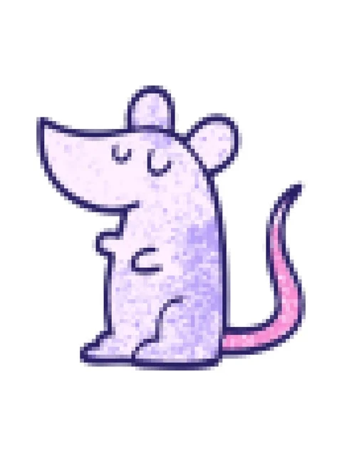 Pixelize effect animation of grunge textured illustration cartoon mouse Stock Footage 324197908