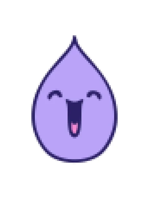Pixelize effect animation of hand drawn quirky cartoon emotional rain drop Stock Footage 324260098
