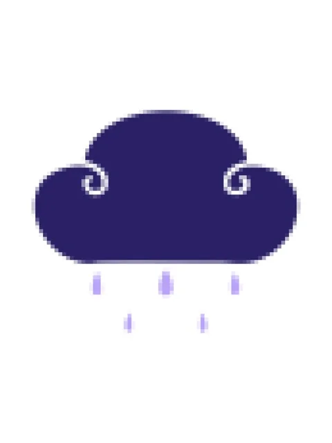 Pixelize effect animation of hand drawn quirky cartoon rain cloud Stock Footage 324325887