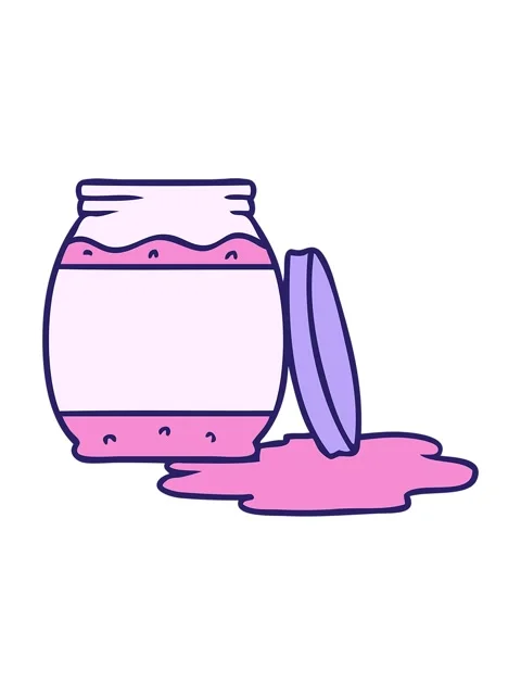 Pixelize effect animation of hand drawn cartoon of a strawberry jam Stock Footage 324328970