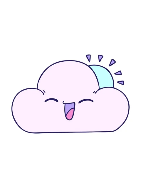 Pixelize effect animation of hand drawn quirky cartoon sun and happy cloud Stock Footage 324439071