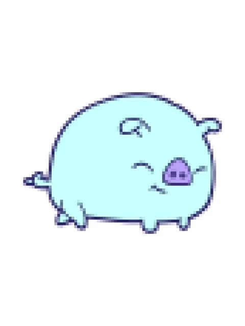 Pixelize effect animation of hand drawn doodle style cartoon pig Stock Footage 324459655