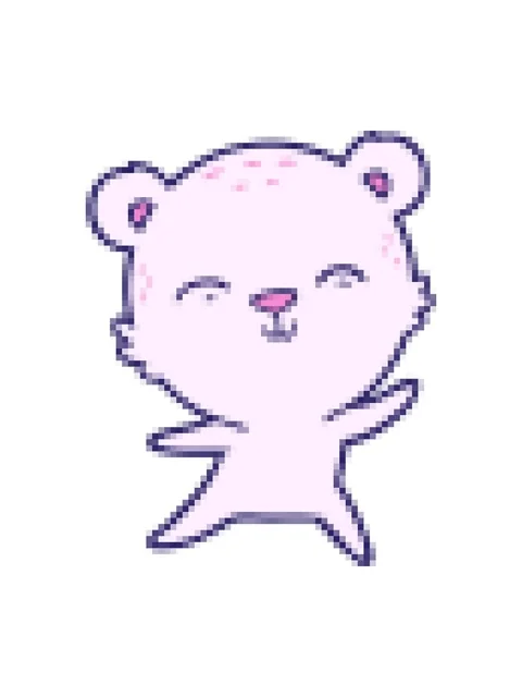 Pixelize effect animation of happy cartoon polar bear dancing Stock Footage 324170016