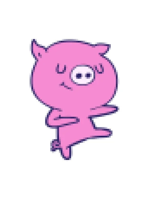 Pixelize effect animation of happy cartoon pig dancing Stock Footage 324484864