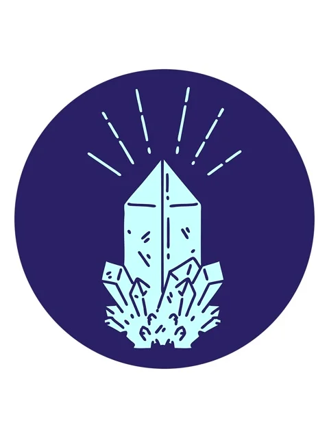 Pixelize effect animation of icon of a tattoo style quartz crystal Stock Footage 324058768