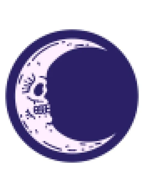 Pixelize effect animation of iconic tattoo style image of a skull moon Vídeo Stock 324186913