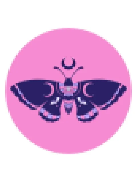 Pixelize effect animation of iconic tattoo style image of a moth Vídeo Stock 324312118