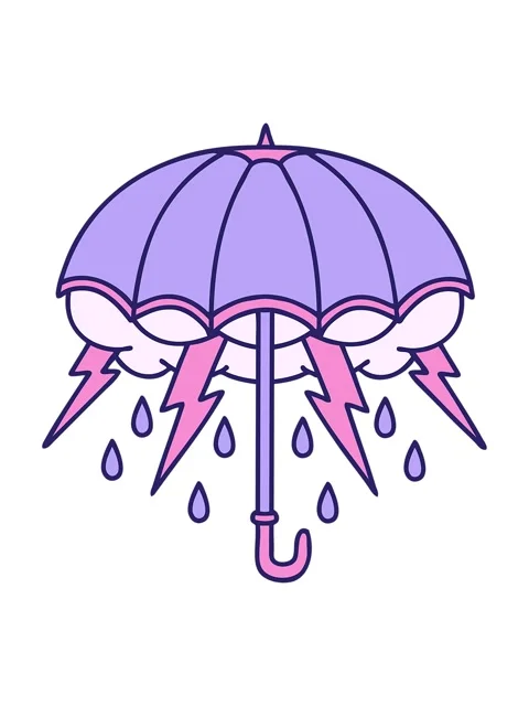 Pixelize effect animation of  image of an umbrella design Stock Footage 324410026