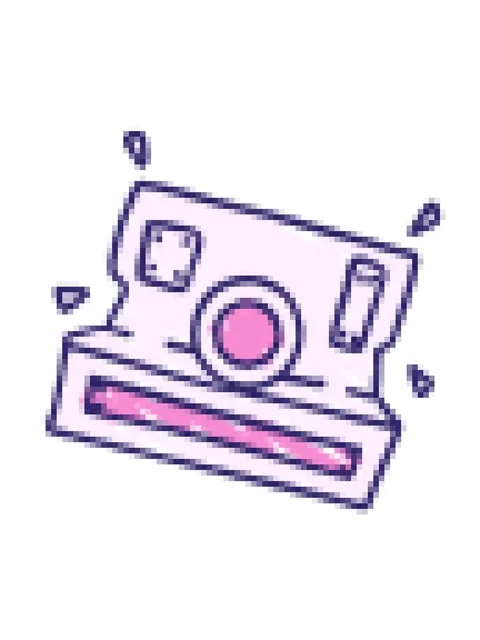Pixelize effect animation of Instant Camera Chalk Drawing Stock Footage 324055907