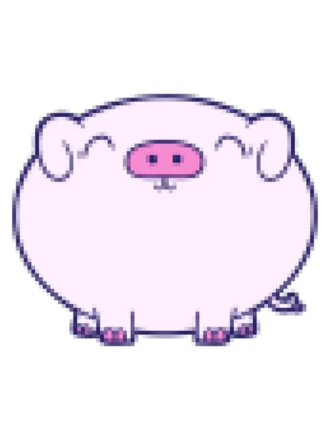 Pixelize effect animation of pig cartoon Stock Footage 324390854