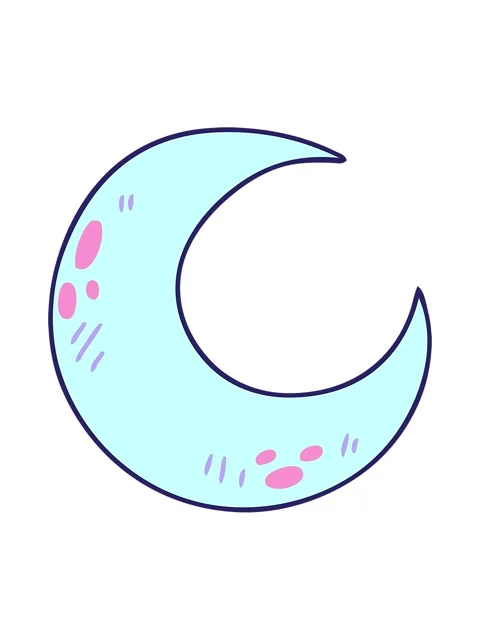 Pixelize effect animation of quirky cartoon crescent moon Vídeo Stock 324139855