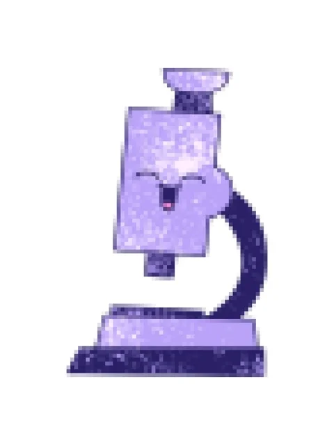 Pixelize effect animation of retro grunge texture cartoon of a microscope Stock Footage 324357196