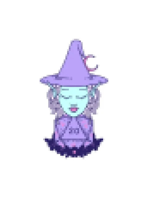 Pixelize effect animation of Retro Tattoo Style elf mage character with nat.. Stock Footage 324399537