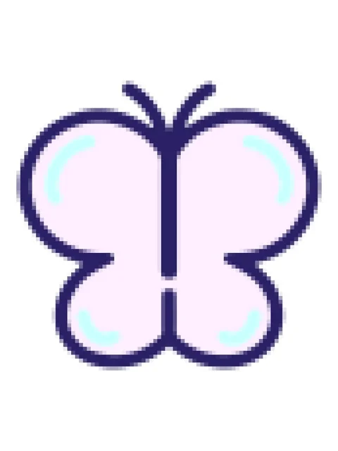 Pixelize effect animation of simple fun butterfly Stock Footage 324442997