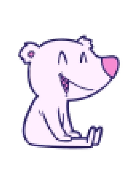 Pixelize effect animation of sitting bear cartoon Stock Footage 324452446