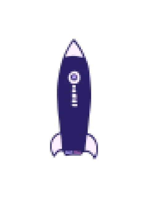 Pixelize effect animation of a space rocket Stock Footage 324309448