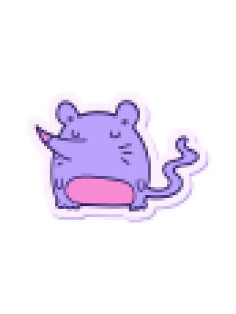 Pixelize effect animation of sticker of a cartoon mouse Stock Footage 324335136
