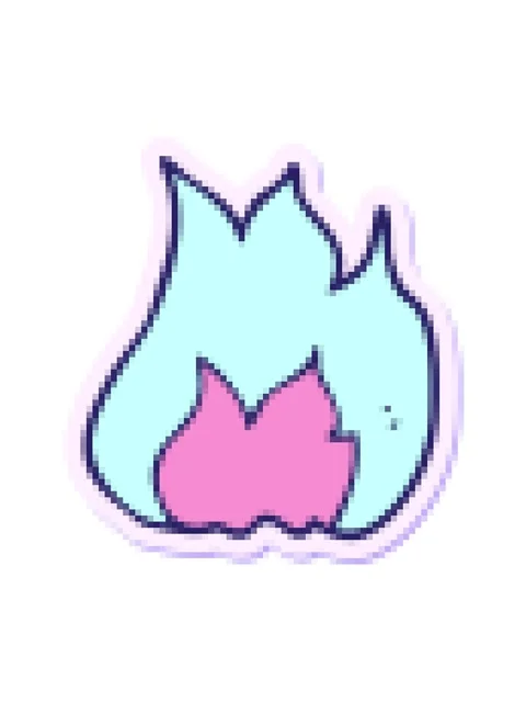 Pixelize effect animation of sticker of a cartoon fire symbol Stock Footage 324338630