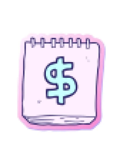 Pixelize effect animation of sticker of a cartoon note pad with dollar symbol Stock Footage 324453596