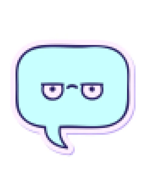 Pixelize effect animation of sticker of a cute cartoon speech bubble Stock Footage 324307394