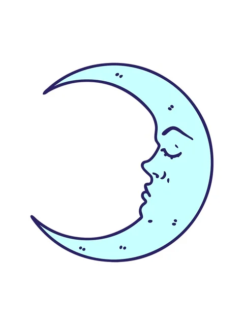 Pixelize effect animation of tattoo in traditional style of a crescent moon Vídeo Stock 323596904