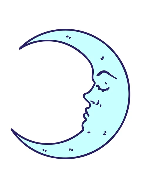 Pixelize effect animation of a tattoo in traditional style of a crescent moon Vídeo Stock 324206593