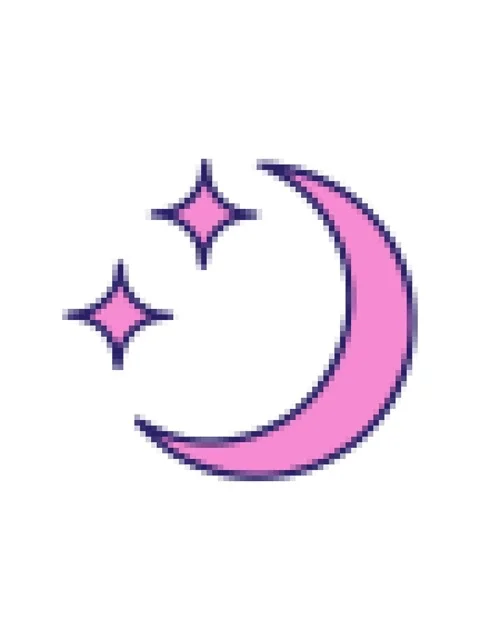 Pixelize effect animation of a tattoo in traditional style of a moon and star Vídeo Stock 324240321