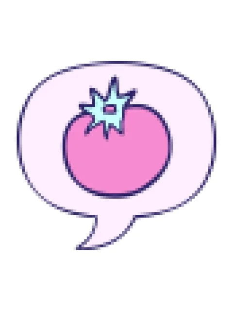 Pixelize effect animation of tomato with speech bubble Stock Footage 324248346