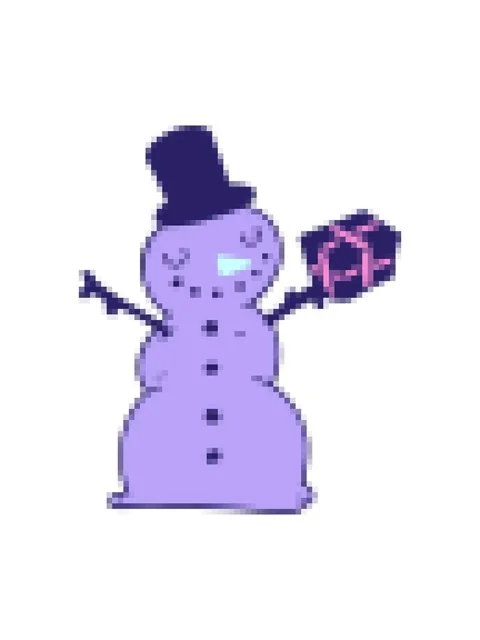 Pixelize effect animation of winter snowman Stock Footage 324353471