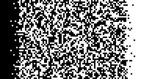 The pixels are scattered, dissolve. Pixel gradient Speed seamless pattern. Black Illustrazione stock