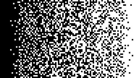 The pixels are scattered, dissolve. Pixel gradient Speed seamless pattern. Black Stock Illustration