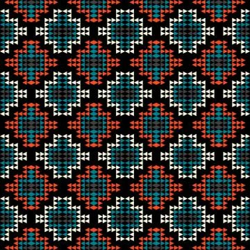 Pixels beautiful abstract geometric seamless pattern vector illustration Stock Illustration
