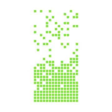 Pixels disintegrating data stream digital abstract background Stock Illustration