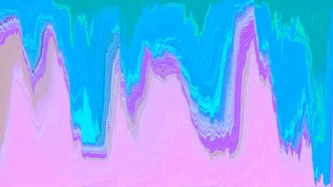 Pixels drift, pixelated inks drops, blue, pink, waves, loop Stockbeeldmateriaal 118446527
