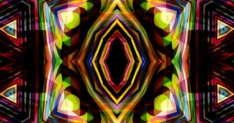 Pixels Flowers Flora Geometric Pattern Background Dark Color Symmetric Stock Illustration