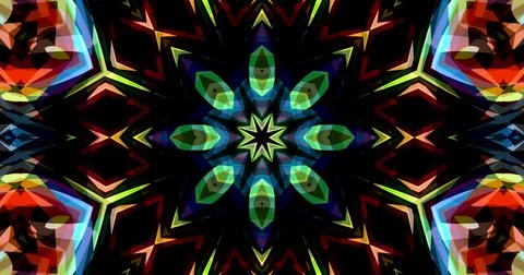 Pixels Flowers Flora Geometric Pattern Background Dark Color Symmetric 스톡 일러스트