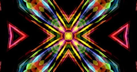 Pixels Flowers Flora Geometric Pattern Background Dark Color Symmetric Ilustração Stock