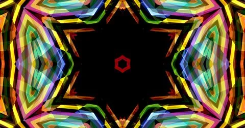 Pixels Flowers Flora Geometric Pattern Background Dark Color Symmetric Stock Illustration