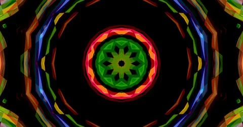 Pixels Flowers Flora Geometric Pattern Background Dark Color Symmetric Stock Illustration