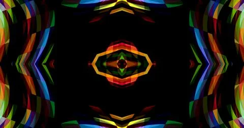 Pixels Flowers Flora Geometric Pattern Background Dark Color Symmetric Stock Illustration