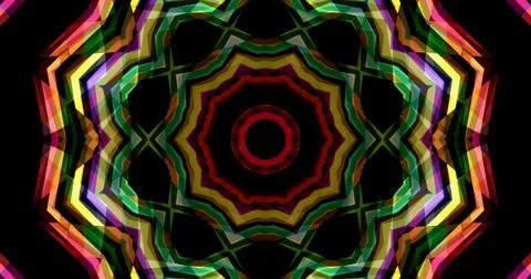 Pixels Flowers Flora Geometric Pattern Background Dark Color Symmetric Stock Illustration