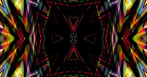 Pixels Flowers Flora Geometric Pattern Background Dark Color Symmetric Stock Illustration