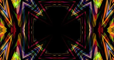 Pixels Flowers Flora Geometric Pattern Background Dark Color Symmetric Stock Illustration