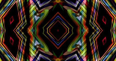 Pixels Flowers Flora Geometric Pattern Background Dark Color Symmetric Stock Illustration