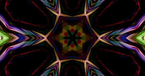 Pixels Flowers Flora Geometric Pattern Background Dark Color Symmetric 스톡 일러스트