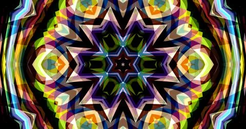 Pixels Flowers Flora Geometric Pattern Background Dark Color Symmetric Ilustração Stock