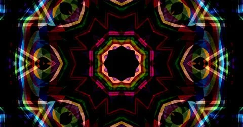 Pixels Flowers Flora Geometric Pattern Background Dark Color Symmetric Stock Illustration